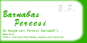 barnabas perecsi business card